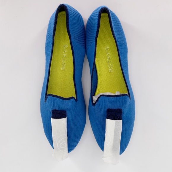 Rothy's Merino Tassel Loafer Blue Women’s Mule Slip On Flat NWT - Picture 2 of 5